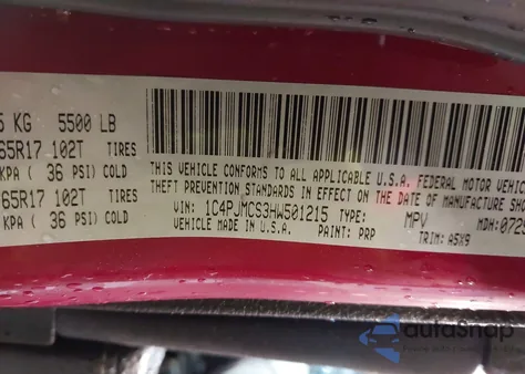 2017 Jeep Cherokee Latitude 4X4 из США, поврежденный, VIN 1C4PJMCS3HW501215